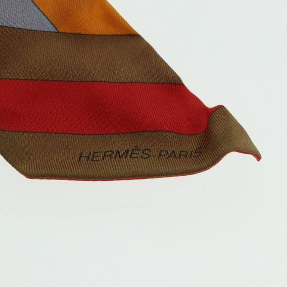 HERMES Twilly Scarf Silk Multicolor Auth am6557 - Picture 5 of 9